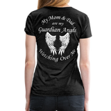 Mom and Dad Guardian Angel Women’s Premium T-Shirt (CK3581) - charcoal gray