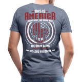 This is America Men's Premium T-Shirt (CK3598) - heather blue