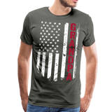 American Flag Grandpa Men's Premium T-Shirt (CK1930) - asphalt gray