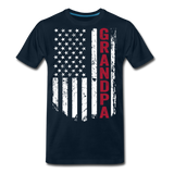 American Flag Grandpa Men's Premium T-Shirt (CK1930) - deep navy