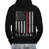 Clark Firefighter Flag Gildan Heavy Blend Adult Hoodie - black
