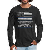 Matthew 5:9 Men's Premium Long Sleeve T-Shirt - black