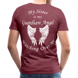 Sister Guardian Angel Men's Premium T-Shirt (CK3554) - heather burgundy