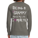 Being a Grammy Makes My Life Complete Men's Premium Long Sleeve T-Shirt - asphalt gray