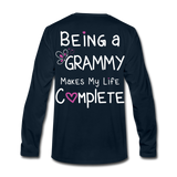 Being a Grammy Makes My Life Complete Men's Premium Long Sleeve T-Shirt - deep navy