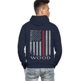 WOOD Firefighter Gildan Heavy Blend Adult Hoodie - navy