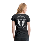 Husband Guardian Angel Women’s Premium T-Shirt (CK3555) - black