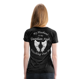 Husband Guardian Angel Women’s Premium T-Shirt (CK3555) - charcoal gray