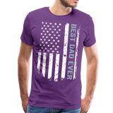 Best Dad Ever American Flag Men's Premium T-Shirt (CK1911) - purple