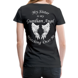 Sister Guardian Angel Women’s Premium T-Shirt (CK3554) - black