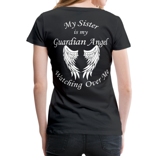 Sister Guardian Angel Women’s Premium T-Shirt (CK3554) - black