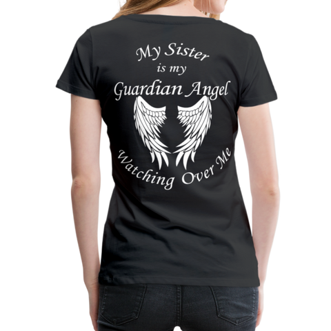 Sister Guardian Angel Women’s Premium T-Shirt (CK3554) - black