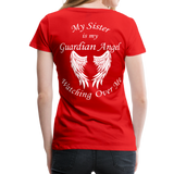 Sister Guardian Angel Women’s Premium T-Shirt (CK3554) - red