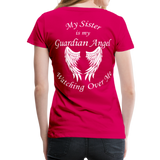 Sister Guardian Angel Women’s Premium T-Shirt (CK3554) - dark pink