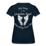 Sister Guardian Angel Women’s Premium T-Shirt (CK3554) - deep navy