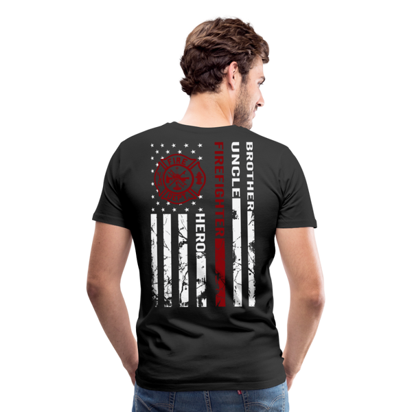 Brother Uncle Firefighter Uncle Men's Premium T-Shirt - black