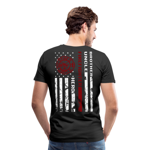 Brother Uncle Firefighter Uncle Men's Premium T-Shirt - black