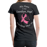 Aunt Guardian Angel Cancer Ribbon Women’s Premium T-Shirt - black
