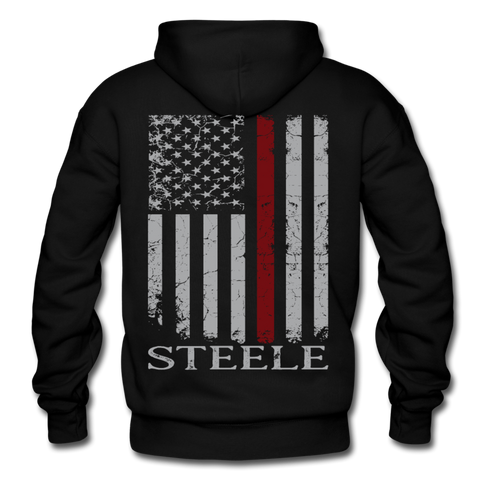 Steele Firefighter Gildan Heavy Blend Adult Hoodie - black