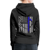 Nurse Flag Rod Flag Women’s Premium Hoodie (CK1966) - black