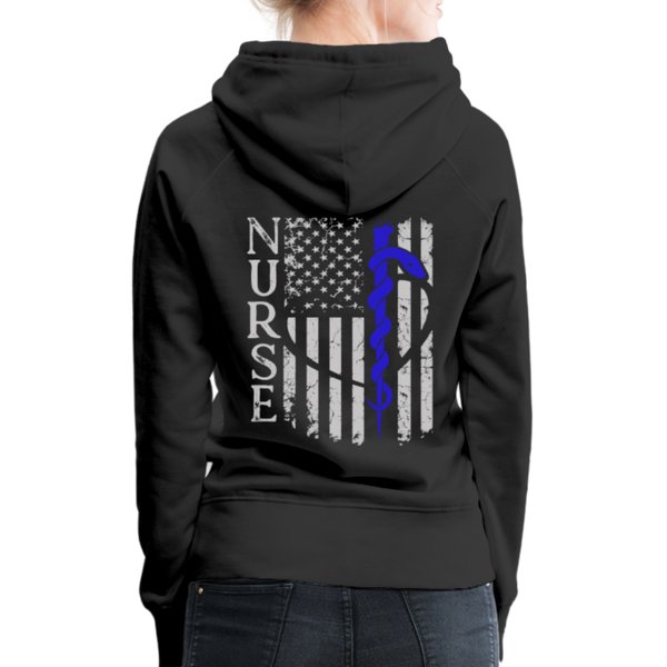 Nurse Flag Rod Flag Women’s Premium Hoodie (CK1966) - black