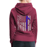 Nurse Flag Rod Flag Women’s Premium Hoodie (CK1966) - burgundy