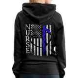 Nurse Flag Rod Flag Women’s Premium Hoodie (CK1966) - charcoal gray
