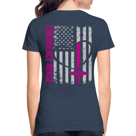 Melane’ RN Emergency Nurse Women’s Premium Organic T-Shirt - navy