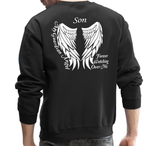 Son Guardian Angel Crewneck Sweatshirt - black