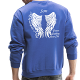 Son Guardian Angel Crewneck Sweatshirt - royal blue