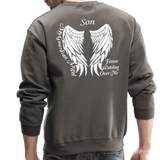 Son Guardian Angel Crewneck Sweatshirt - asphalt gray