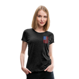 Covid 19 Survivor American Flag Women’s Premium T-Shirt - charcoal gray