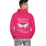 My Daughter Was So Amazing God Made Her An Angel Gildan Heavy Blend Adult Hoodie (CK3579) - fuchsia