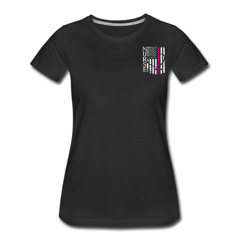 Nurse Flag Women’s Premium T-Shirt (CK1392) Updated+ - black