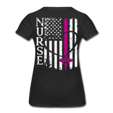 Nurse Flag Women’s Premium T-Shirt (CK1392) Updated+ - black