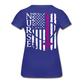 Nurse Flag Women’s Premium T-Shirt (CK1392) Updated+ - royal blue
