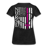 Nurse Flag Women’s Premium T-Shirt (CK1392) Updated+ - charcoal gray