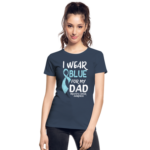 I Wear Blue for my Dad Women’s Premium Organic T-Shirt - navy