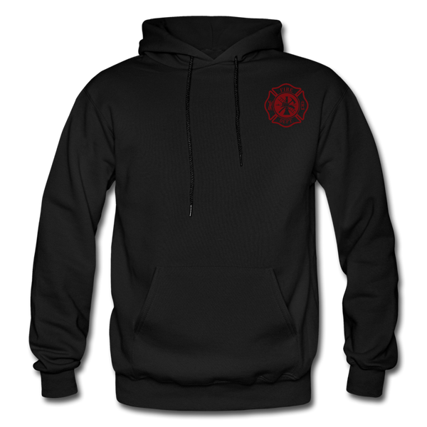 Mendoza Firefighter Gildan Heavy Blend Adult Hoodie - black