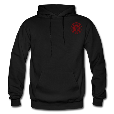 Mendoza Firefighter Gildan Heavy Blend Adult Hoodie - black