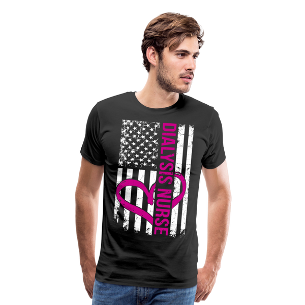 Dialysis Nurse Flag Men's Premium T-Shirt (CK1582) - black
