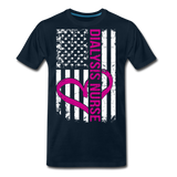Dialysis Nurse Flag Men's Premium T-Shirt (CK1582) - deep navy