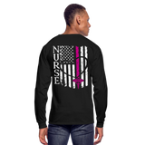 Nurse Flag Men's Long Sleeve T-Shirt (CK1674) - black