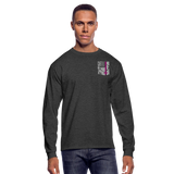 Nurse Flag Men's Long Sleeve T-Shirt (CK1674) - heather black