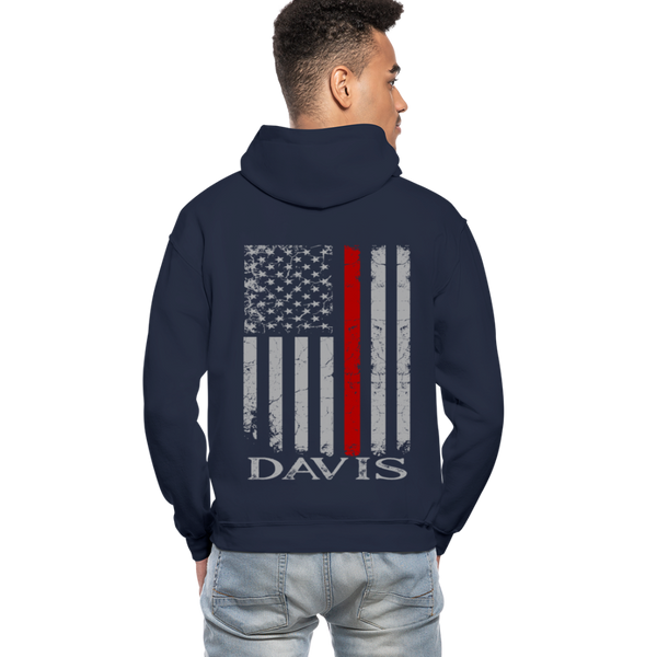Davis Firefighter Gildan Heavy Blend Adult Hoodie - navy
