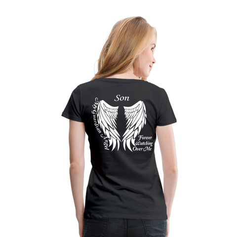 Son Guardian Angel Women’s Premium T-Shirt (CK3546) - black