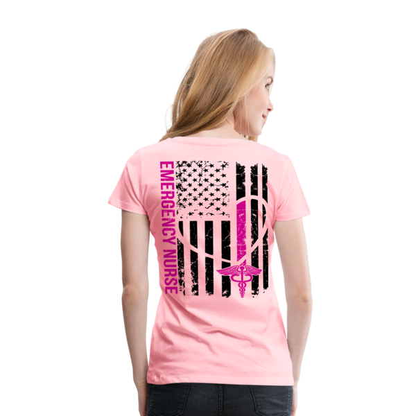 Alicia Emergency Nurse Women’s Premium T-Shirt - pink