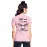 Brother Amazing Angel Back  Sister of an Angel Front Gildan Ultra Cotton Ladies T-Shirt - light pink