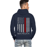 Mangan Firefighter Gildan Heavy Blend Adult Hoodie - navy