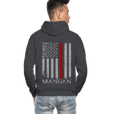 Mangan Firefighter Gildan Heavy Blend Adult Hoodie - charcoal gray